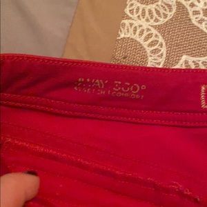 DL 1961 Red skinny jeans